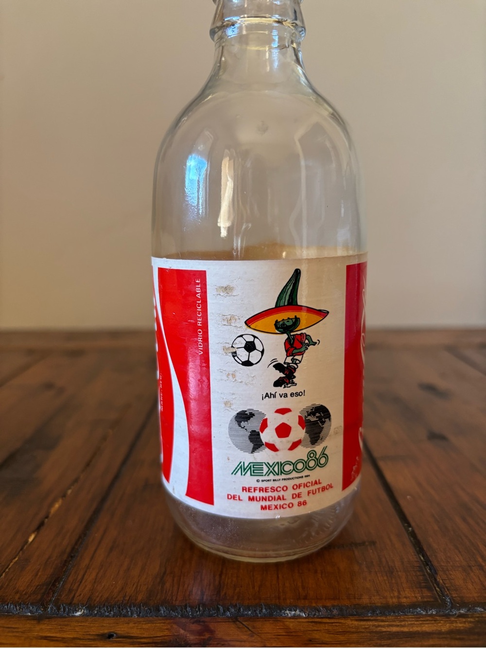 Vintage Coca-Cola Collectable Bottle 1986 Mexico World Cup